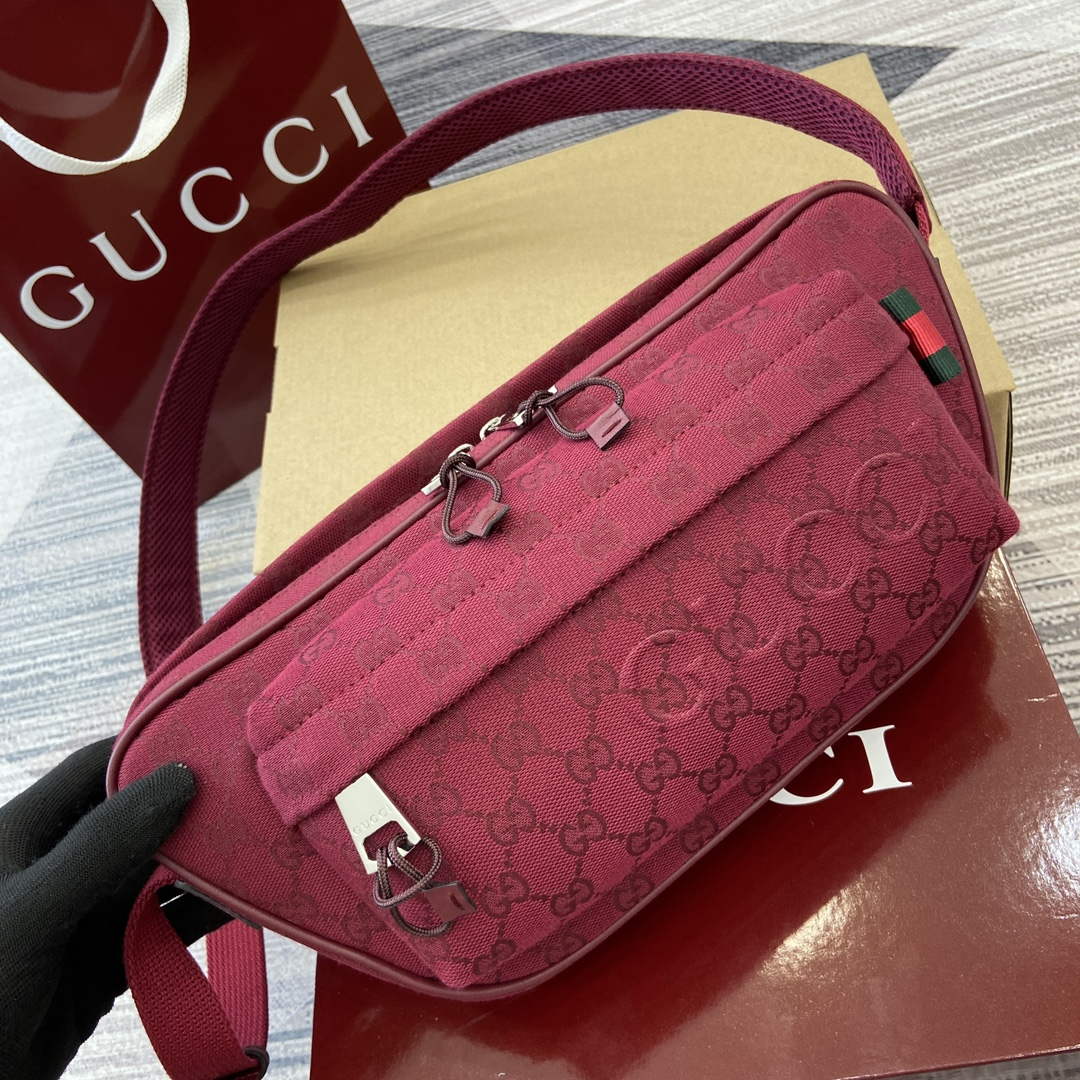 Gucci 802096 Small GG Crossbody Bag Red - Default Title - View 4