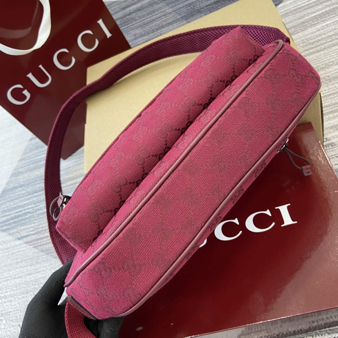 Gucci 802096 Small GG Crossbody Bag Red - Default Title - View 7