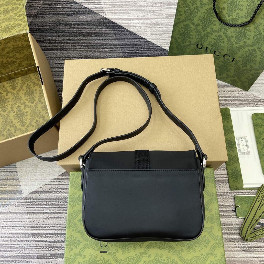 Gucci 802100 Mini GG Crossbody Bag Black