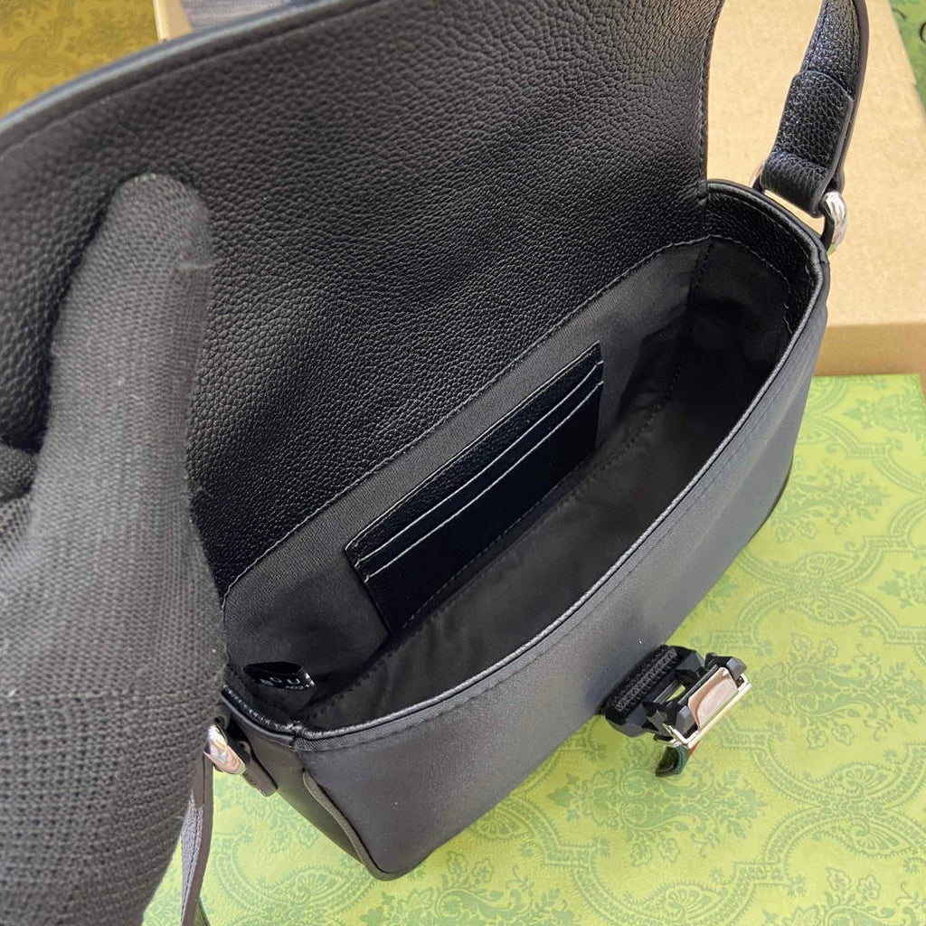 Gucci 802100 Mini GG Crossbody Bag Black