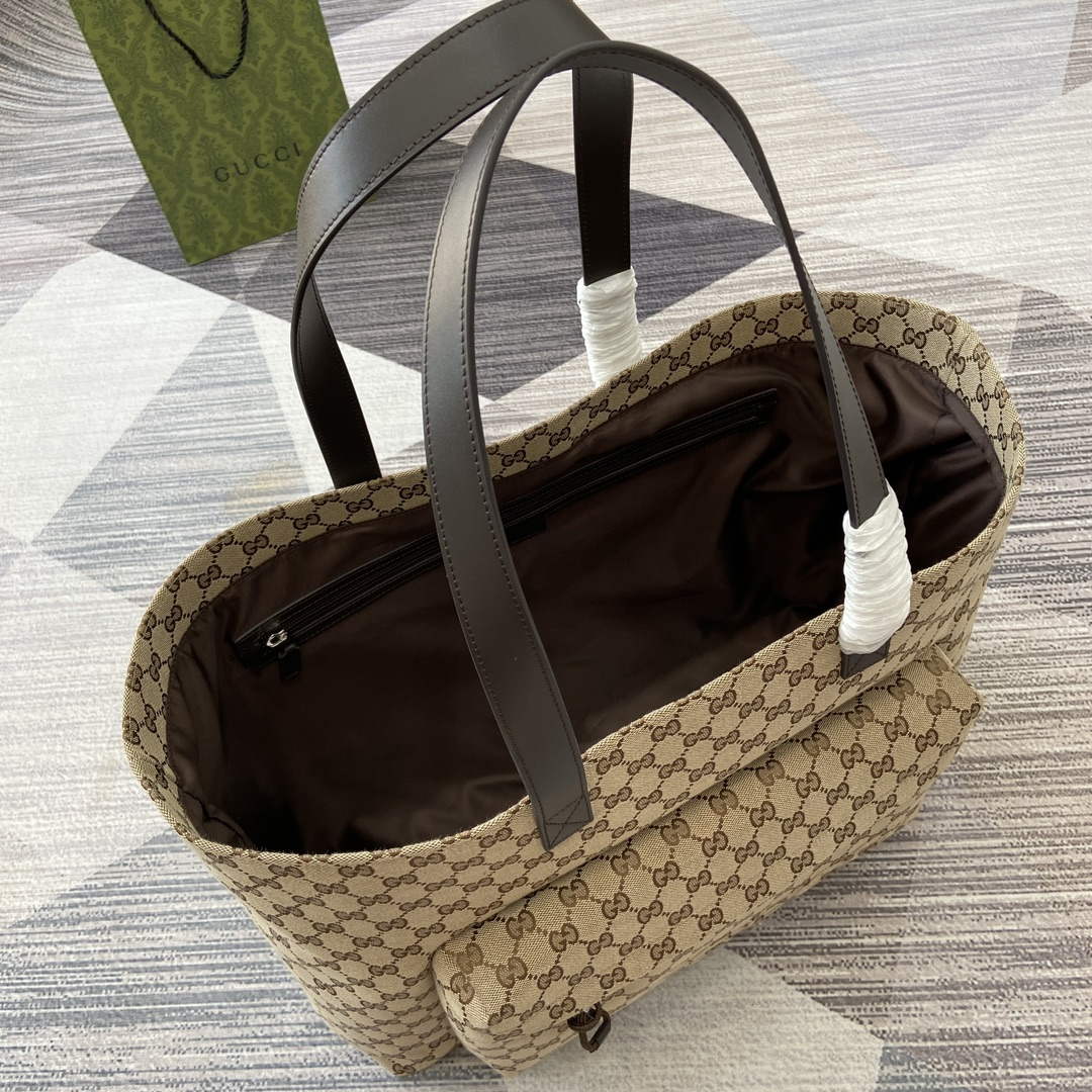 Gucci 802166 Large GG Tote Bag Brown