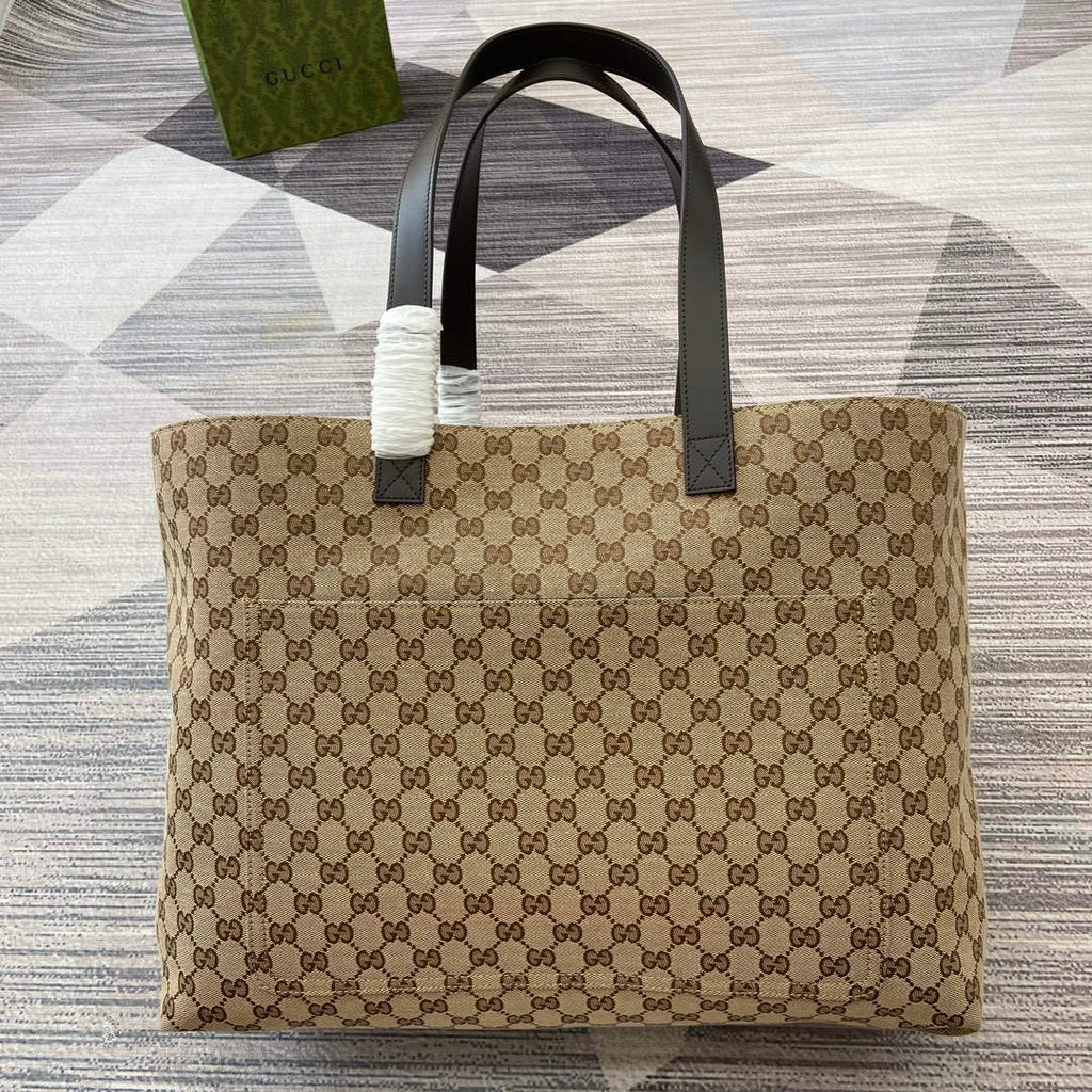 Gucci 802166 Large GG Tote Bag Brown