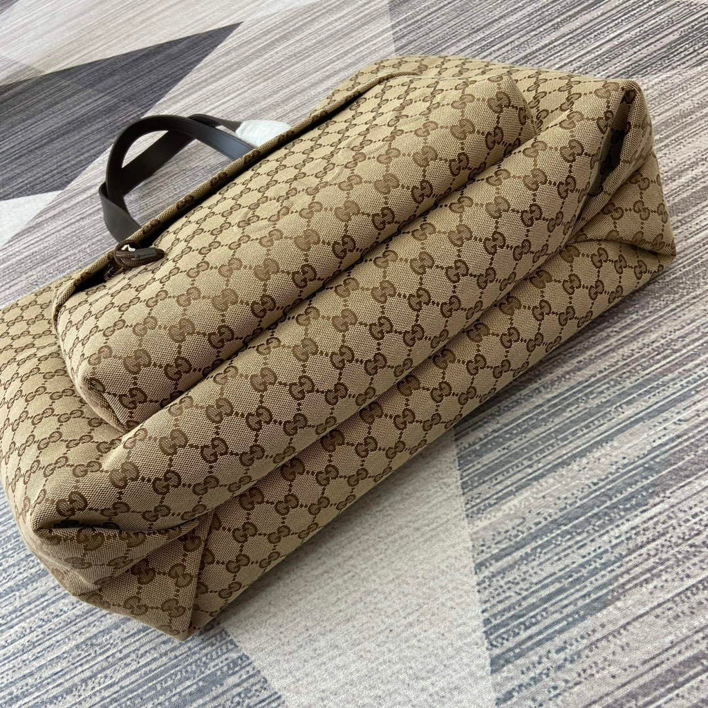 Gucci 802166 Large GG Tote Bag Brown