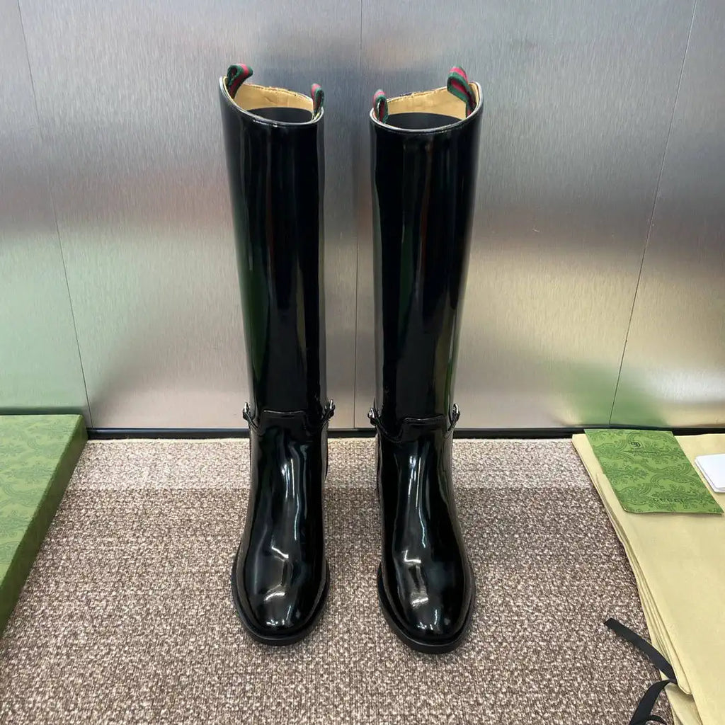 Gucci 805312 Women Boots with slim Horsebit  G77385