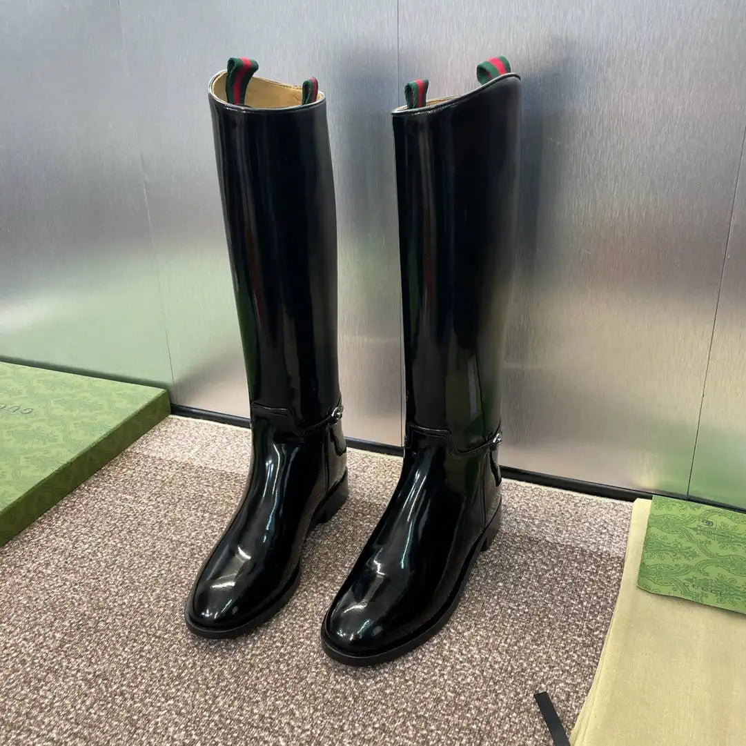 Gucci 805312 Women Boots with slim Horsebit  G77385