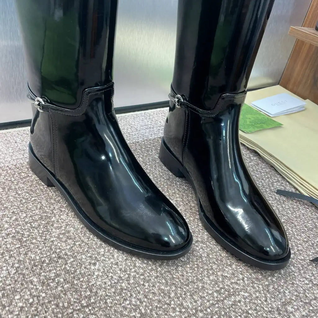 Gucci 805312 Women Boots with slim Horsebit  G77385