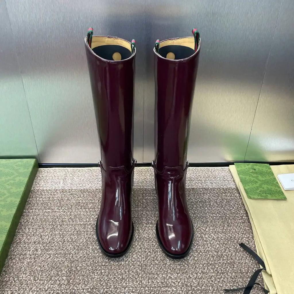 Gucci 805312 Women Boots with slim Horsebit  G77386