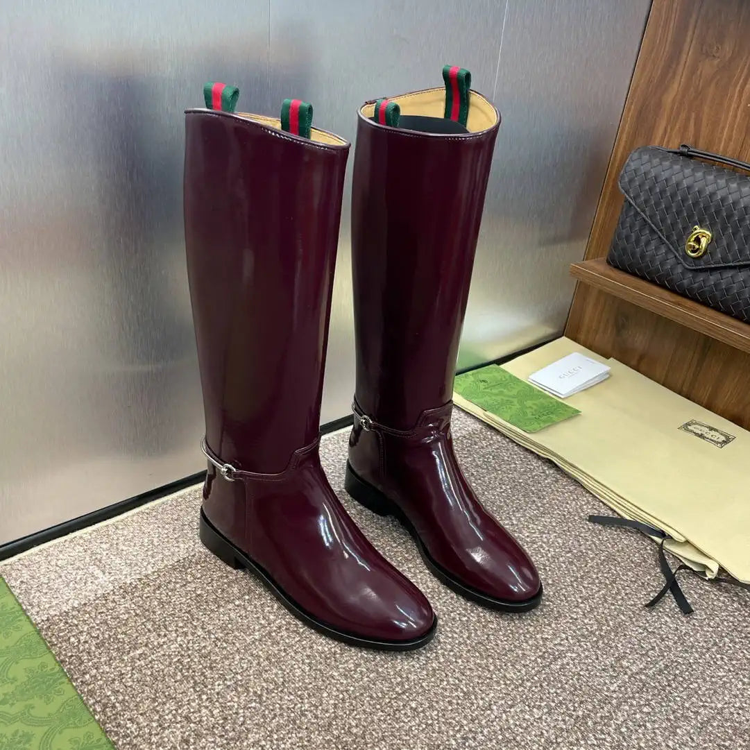 Gucci 805312 Women Boots with slim Horsebit  G77386