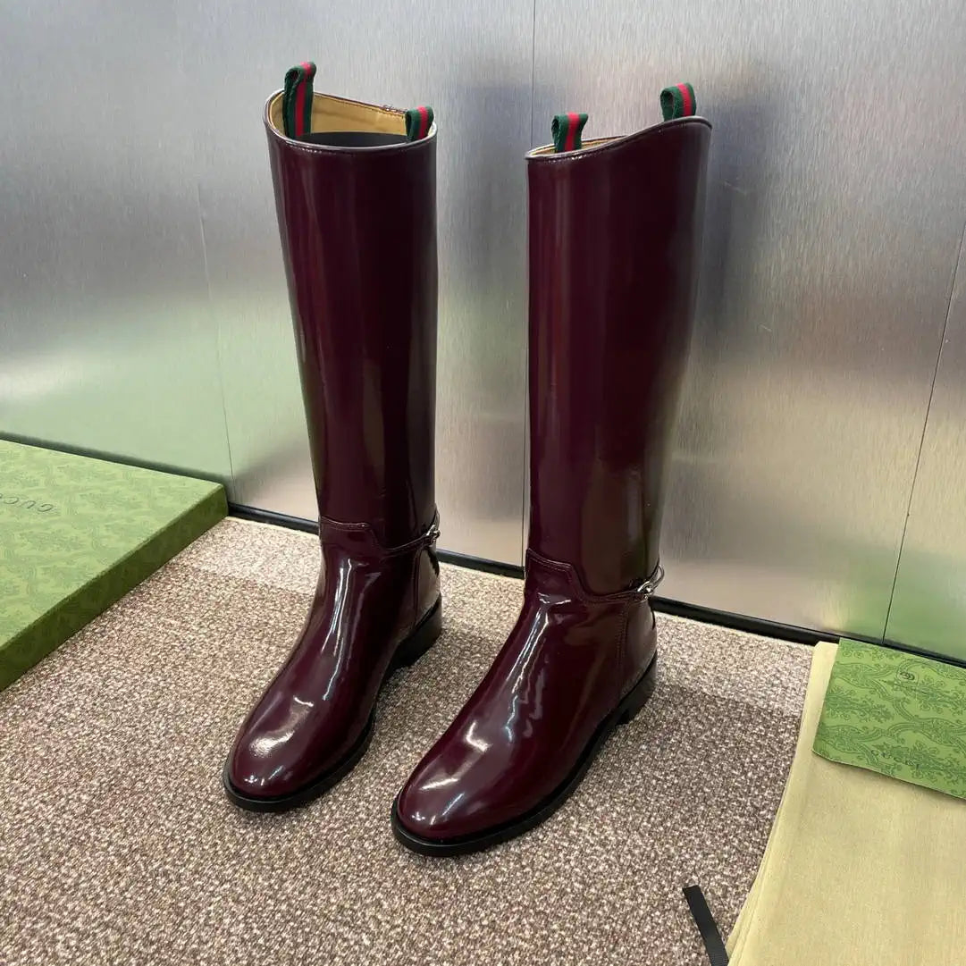 Gucci 805312 Women Boots with slim Horsebit  G77386