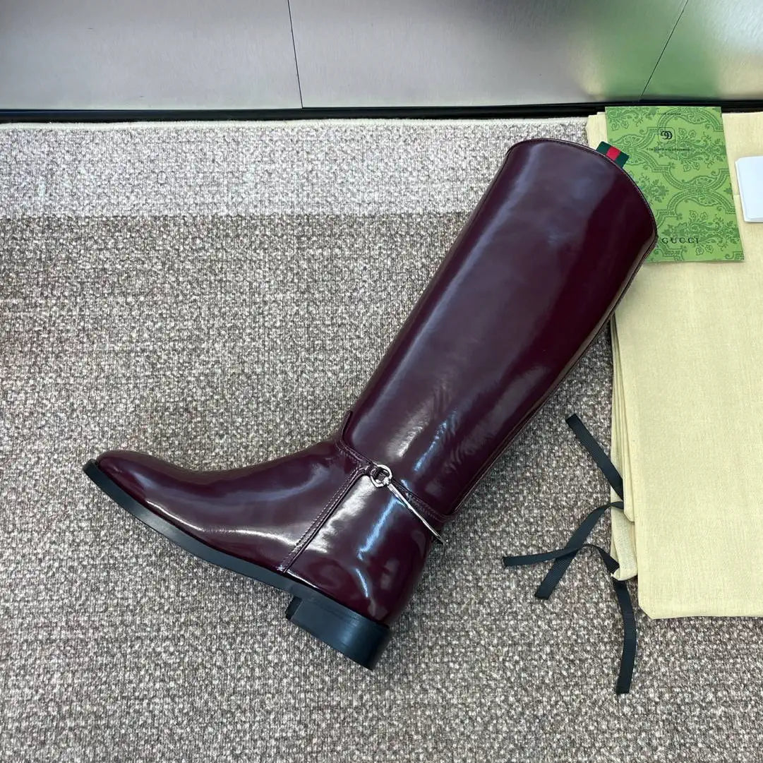 Gucci 805312 Women Boots with slim Horsebit  G77386