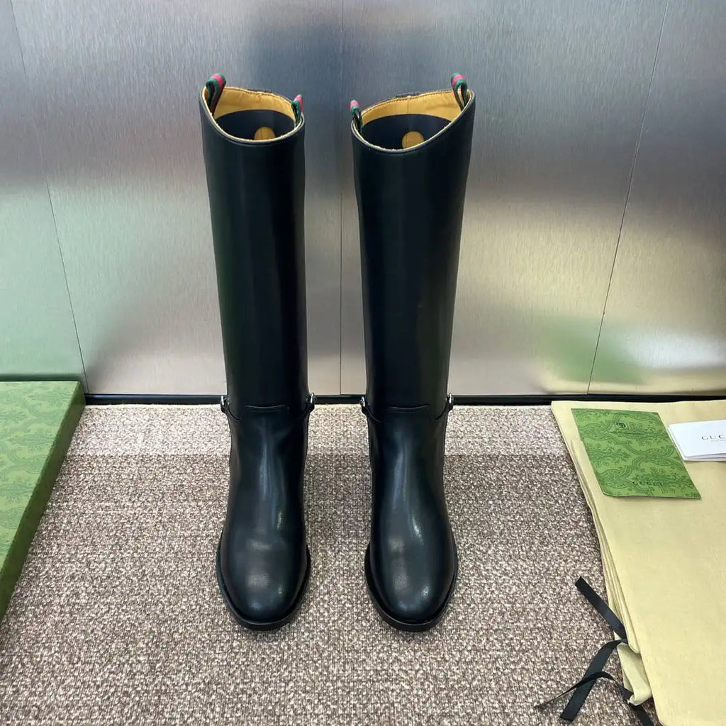 Gucci 805312 Women Boots with slim Horsebit  G77388