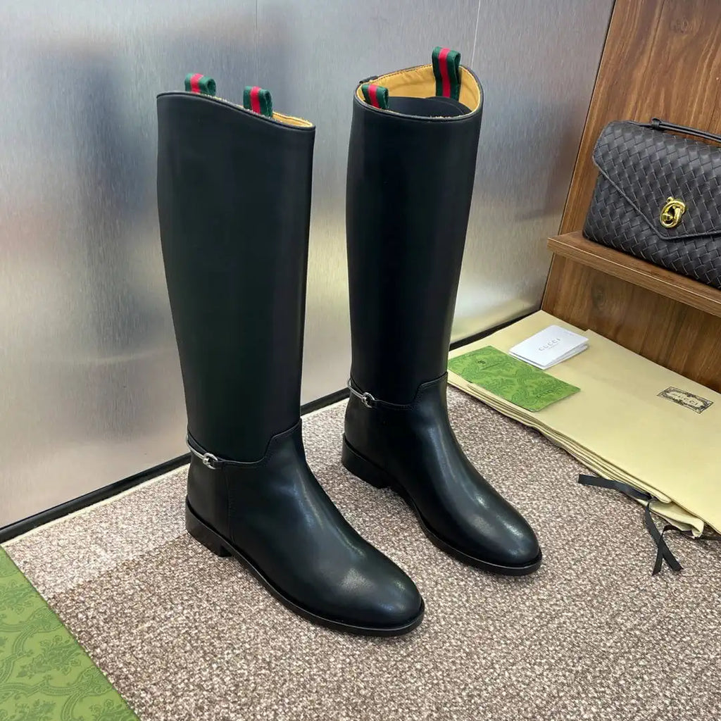 Gucci 805312 Women Boots with slim Horsebit  G77388