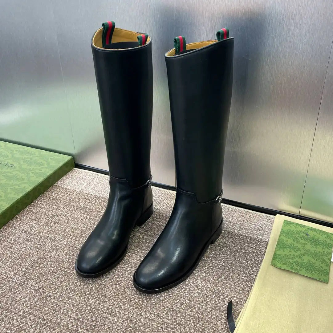 Gucci 805312 Women Boots with slim Horsebit  G77388