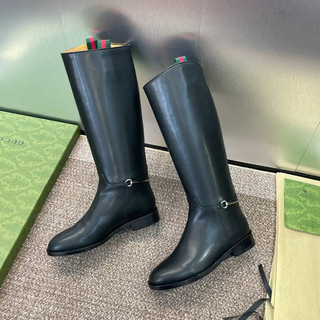 Gucci 805312 Women Boots with slim Horsebit  G77388