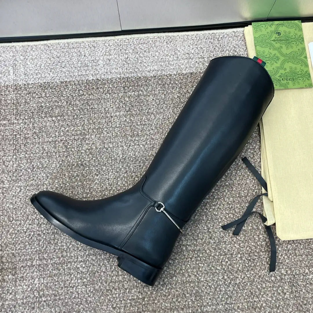 Gucci 805312 Women Boots with slim Horsebit  G77388