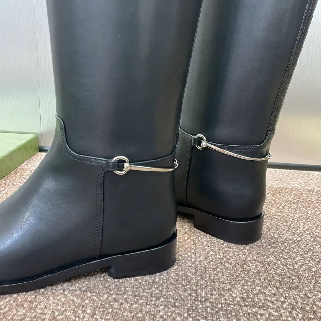 Gucci 805312 Women Boots with slim Horsebit  G77388