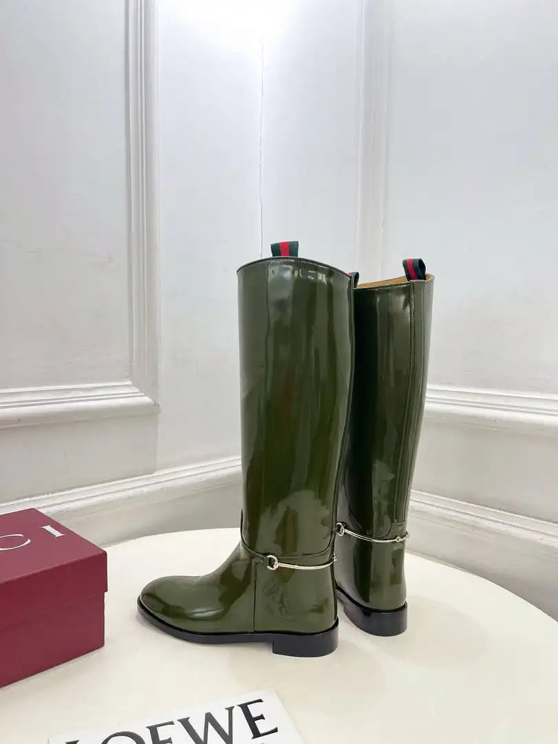 Gucci 805312 Women Boots with slim Horsebit  G77387