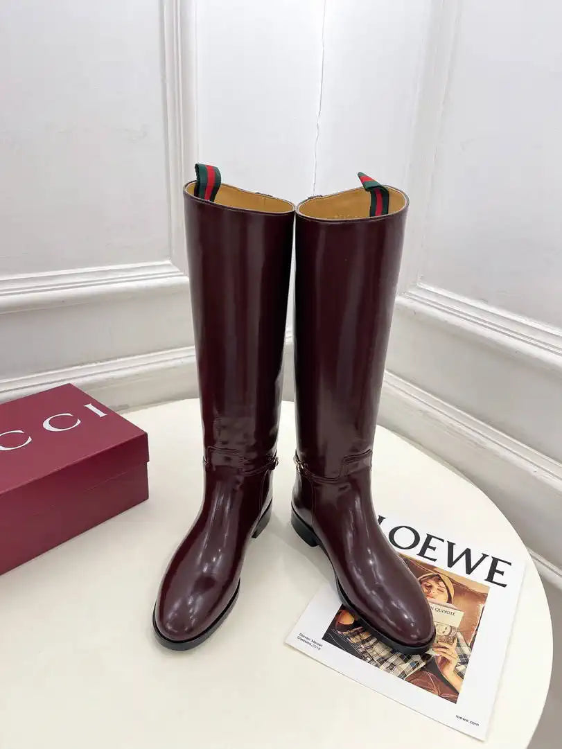 Gucci 805312 Women Boots with slim Horsebit  G77389