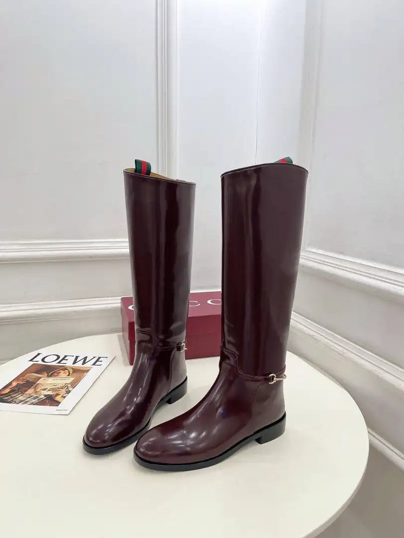 Gucci 805312 Women Boots with slim Horsebit  G77389