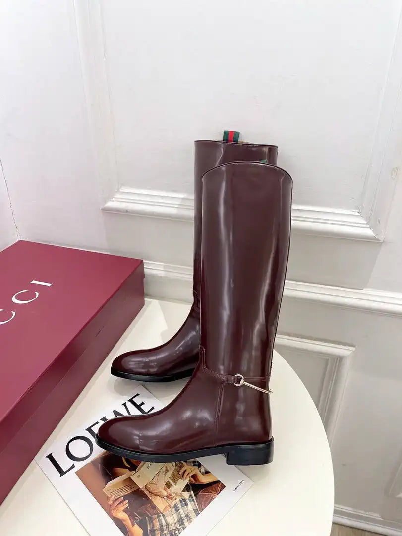 Gucci 805312 Women Boots with slim Horsebit  G77389