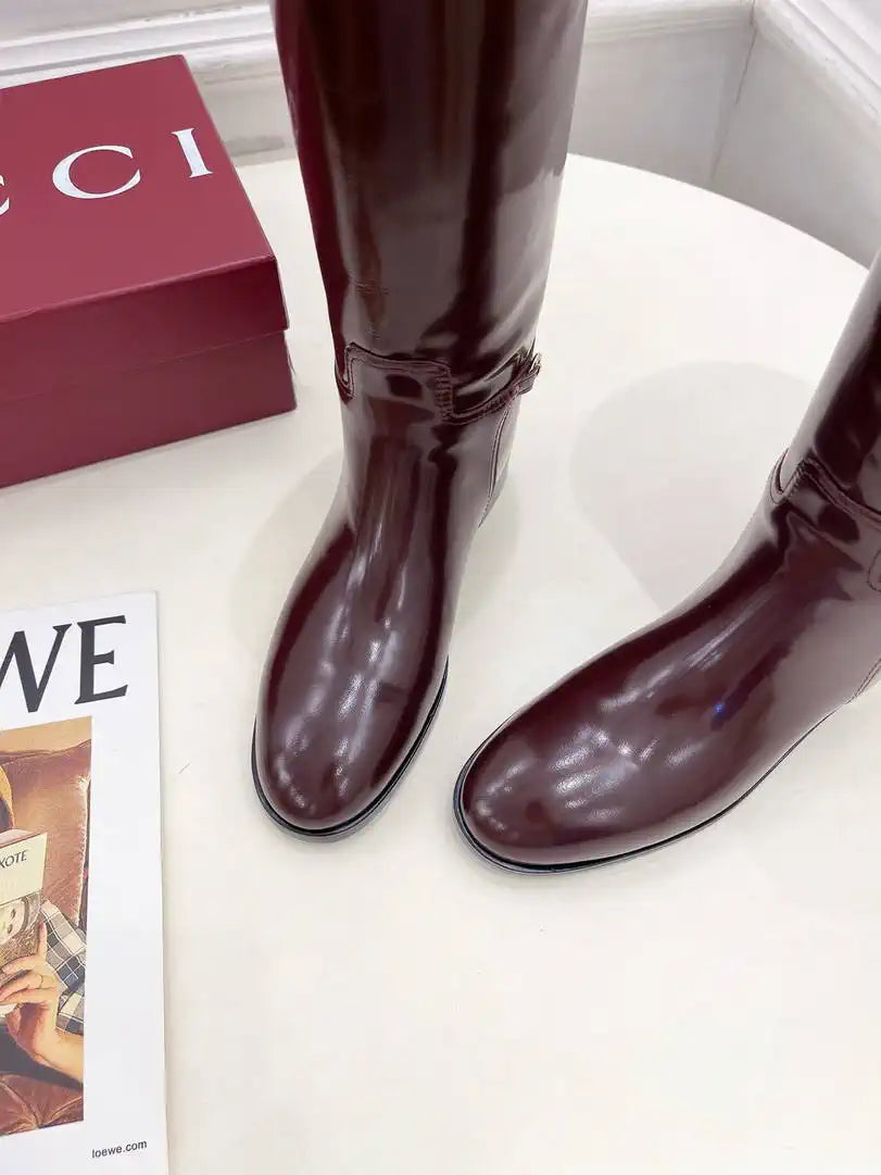 Gucci 805312 Women Boots with slim Horsebit  G77389