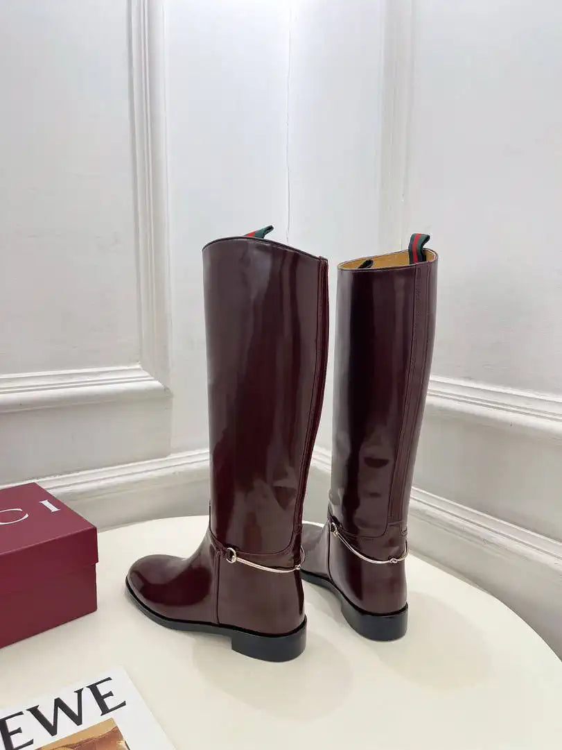 Gucci 805312 Women Boots with slim Horsebit  G77389