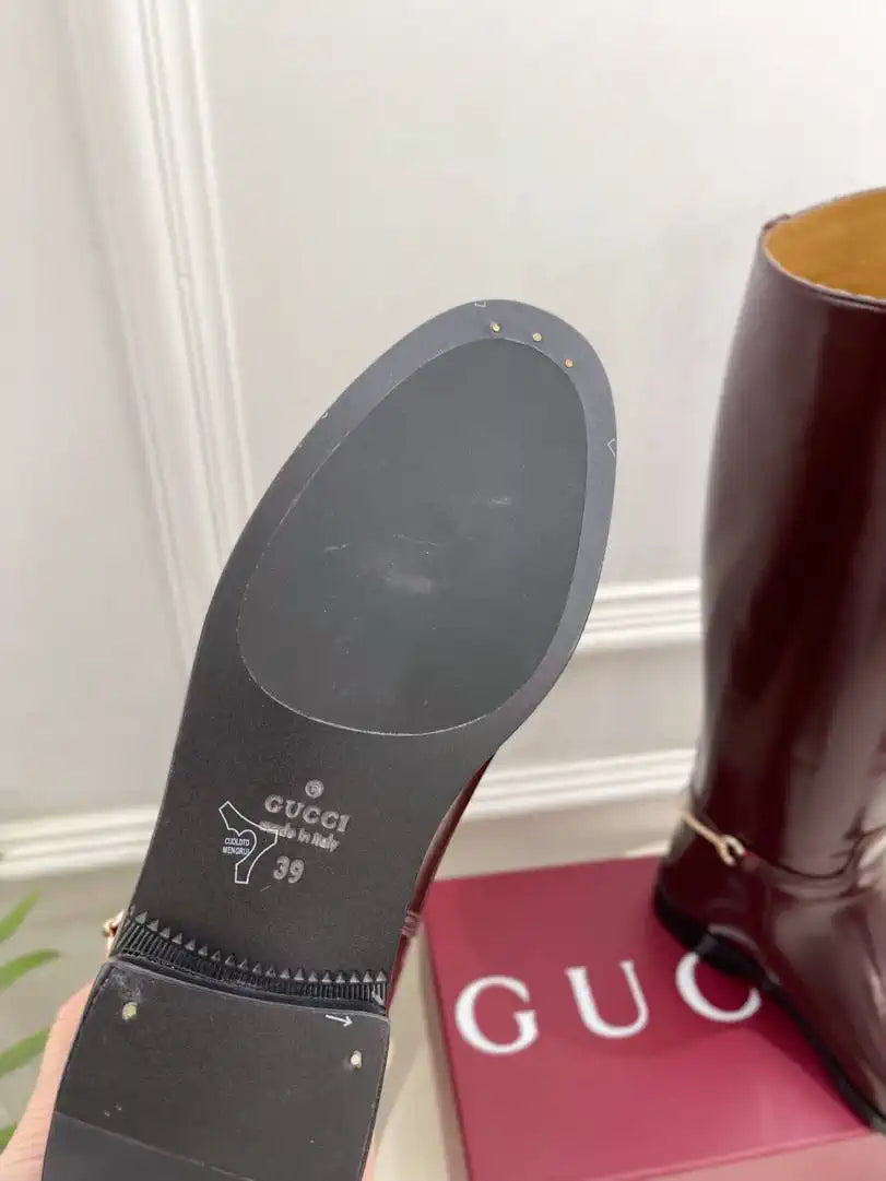 Gucci 805312 Women Boots with slim Horsebit  G77389