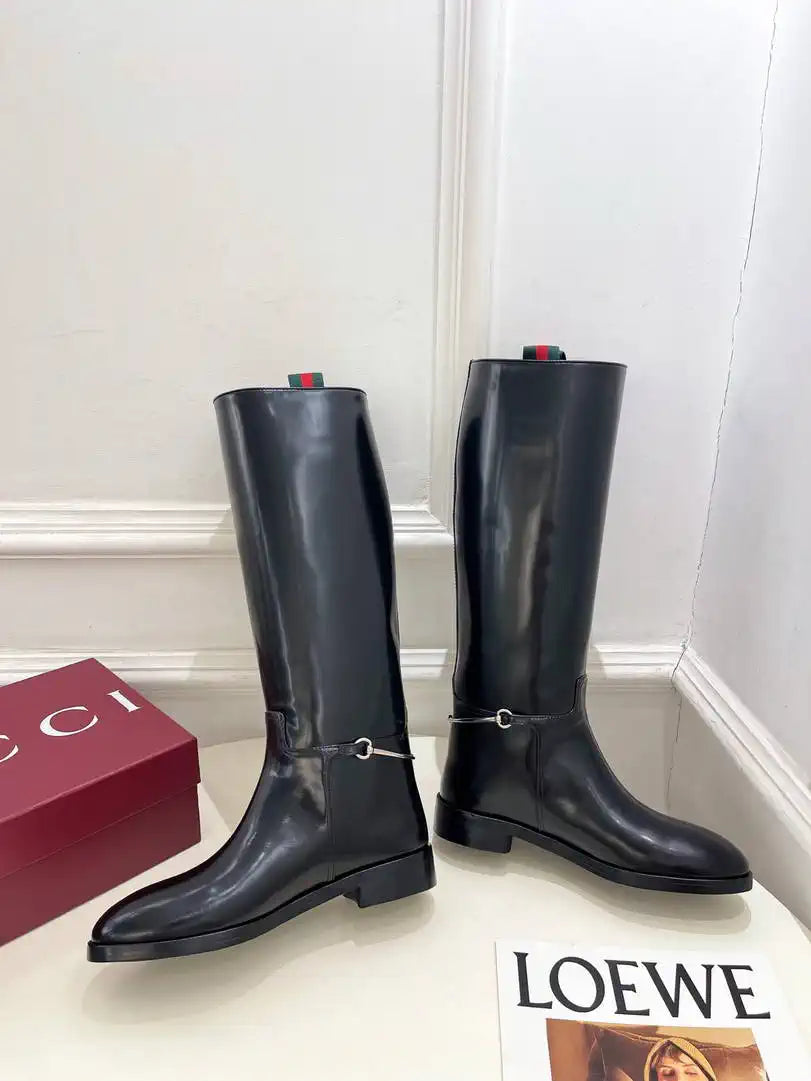 Gucci 805312 Women Boots with slim Horsebit  G77390