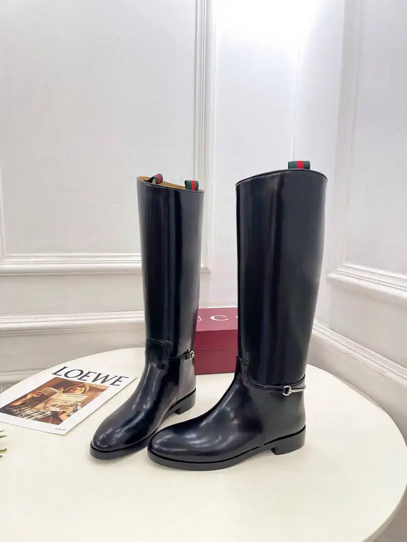 Gucci 805312 Women Boots with slim Horsebit  G77390