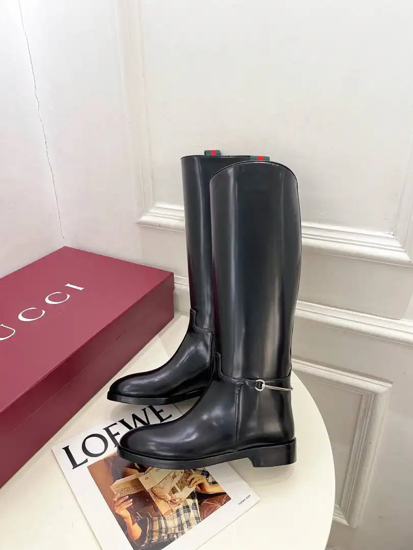 Gucci 805312 Women Boots with slim Horsebit  G77390