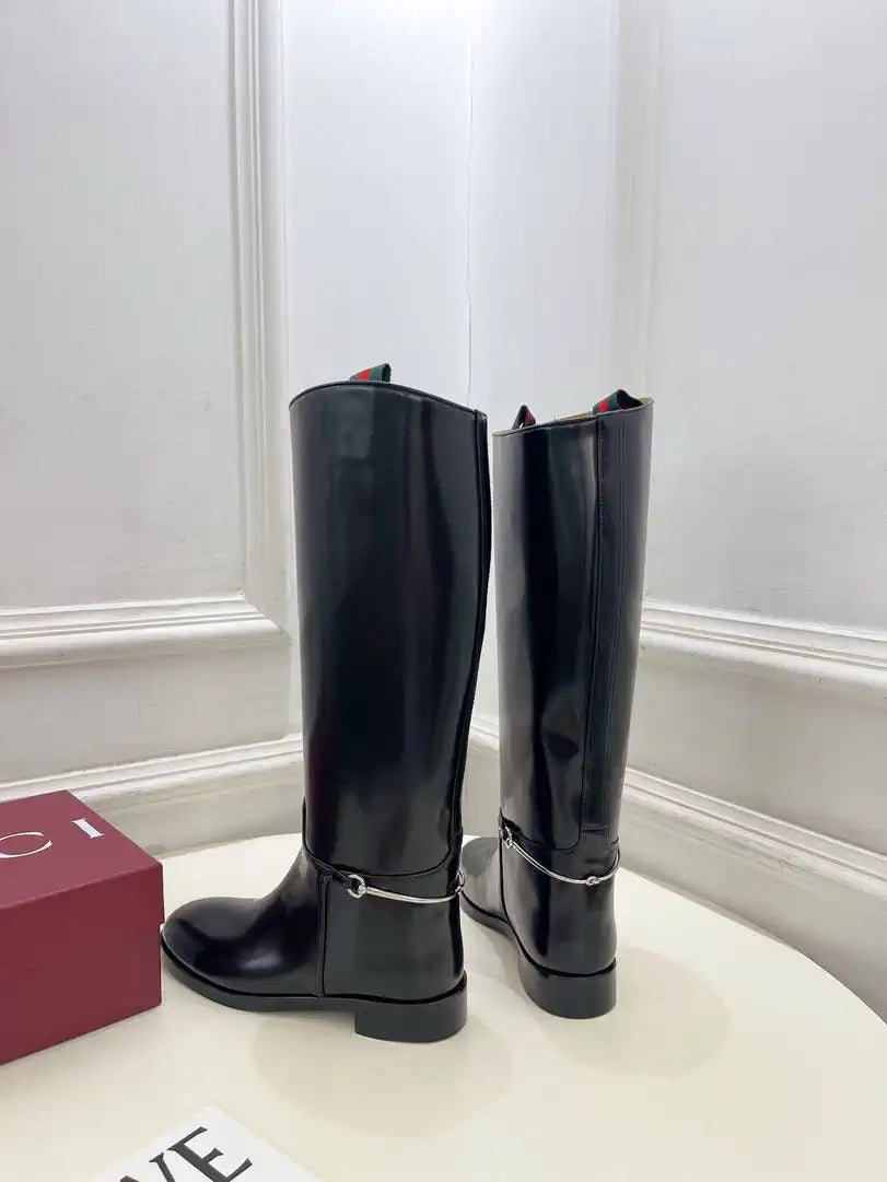 Gucci 805312 Women Boots with slim Horsebit  G77390