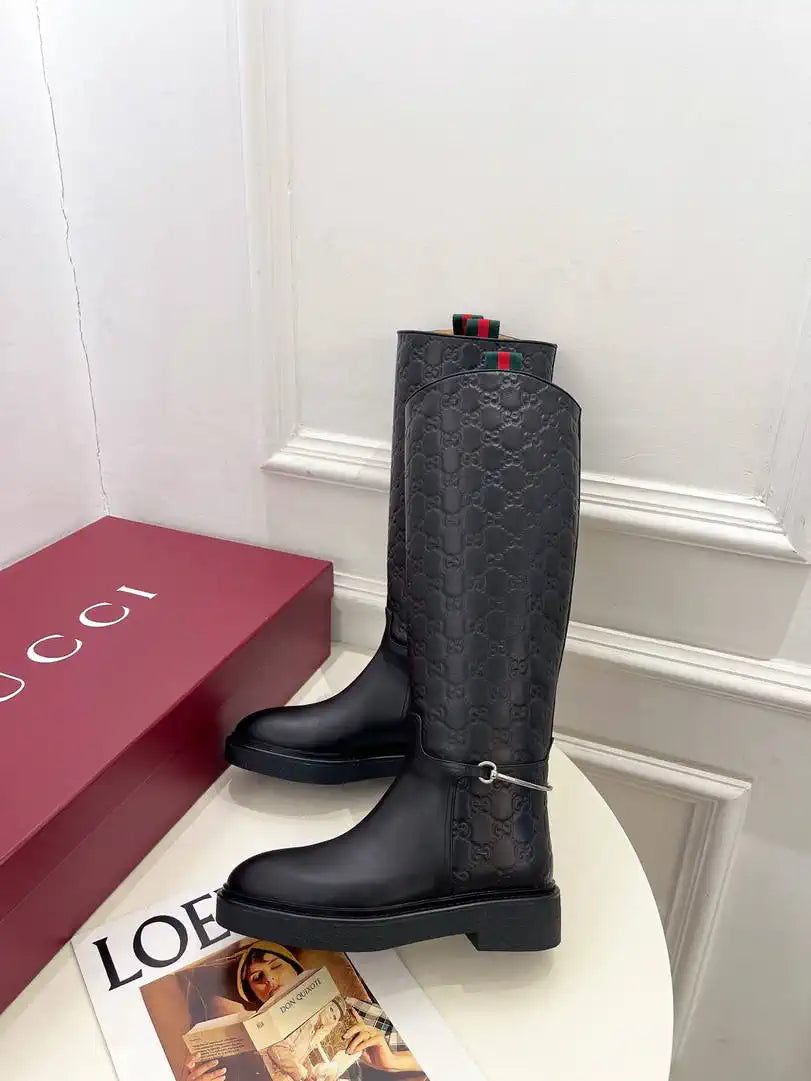 Gucci 805312 Women Boots with slim Horsebit  G77391