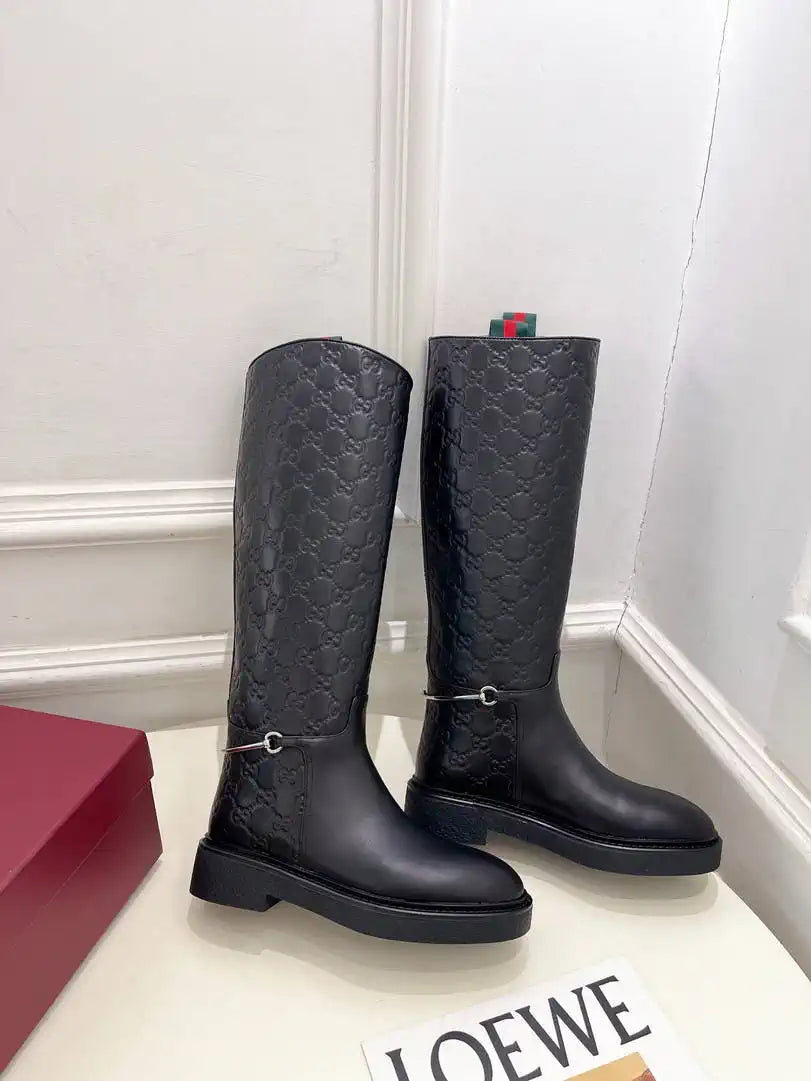 Gucci 805312 Women Boots with slim Horsebit  G77391