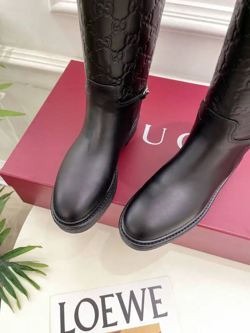 Gucci 805312 Women Boots with slim Horsebit  G77391