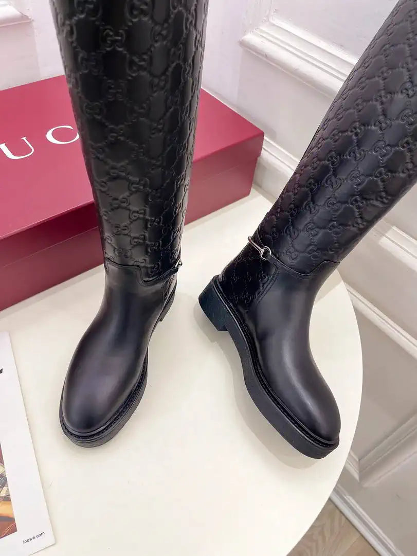 Gucci 805312 Women Boots with slim Horsebit  G77391