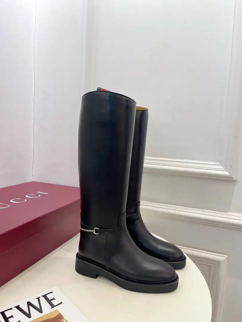 Gucci 805312 Women Boots with slim Horsebit  G77392