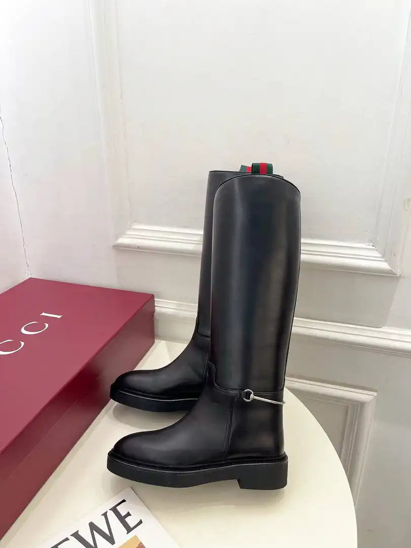 Gucci 805312 Women Boots with slim Horsebit  G77392