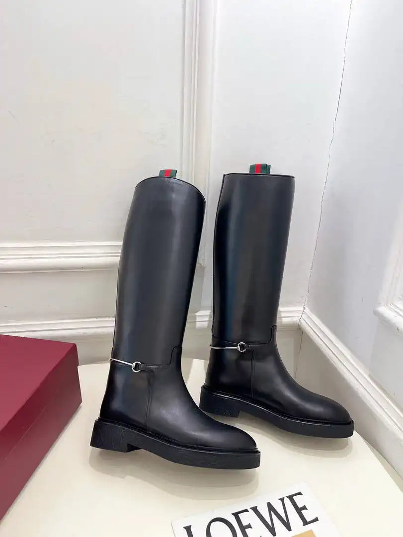 Gucci 805312 Women Boots with slim Horsebit  G77392
