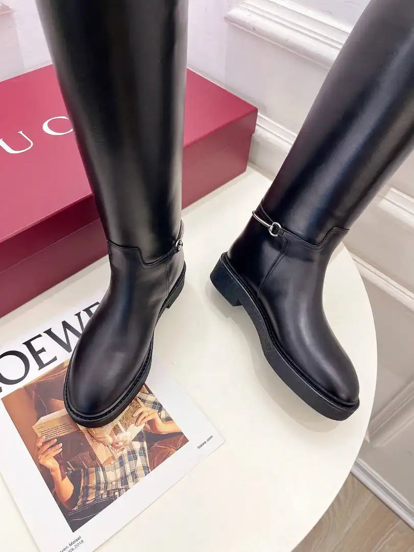Gucci 805312 Women Boots with slim Horsebit  G77392