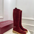Gucci 805312 Women Boots with slim Horsebit Suede Leather G77395