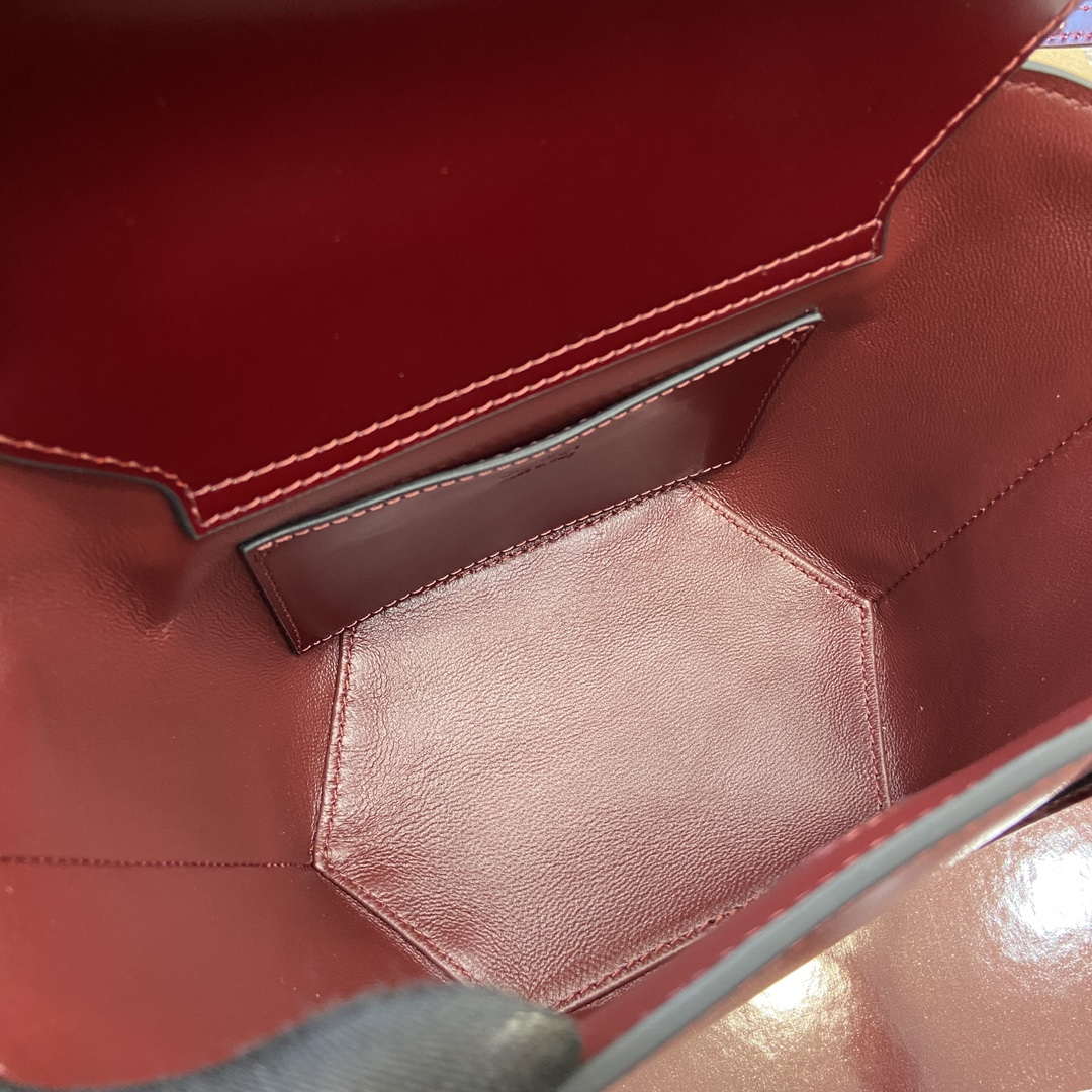 Gucci 805832 Mini Bamboo Top Handle Tote Bag Wine red