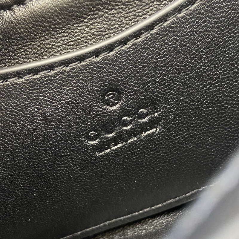 Gucci 806017 GG Milano Mini Top Handle Bag Black puffy leather