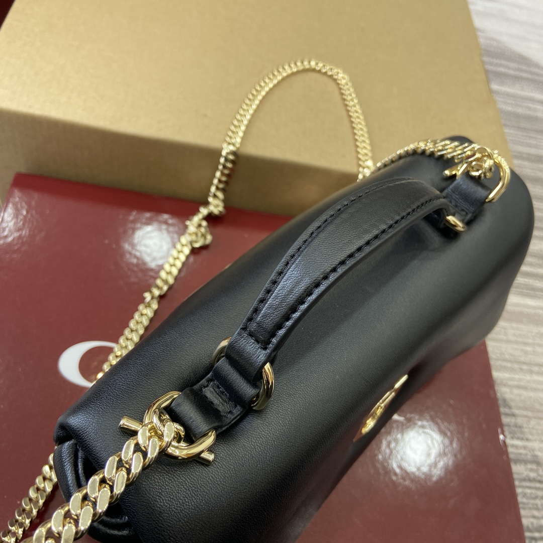 Gucci 806017 GG Milano Mini Top Handle Bag Black puffy leather