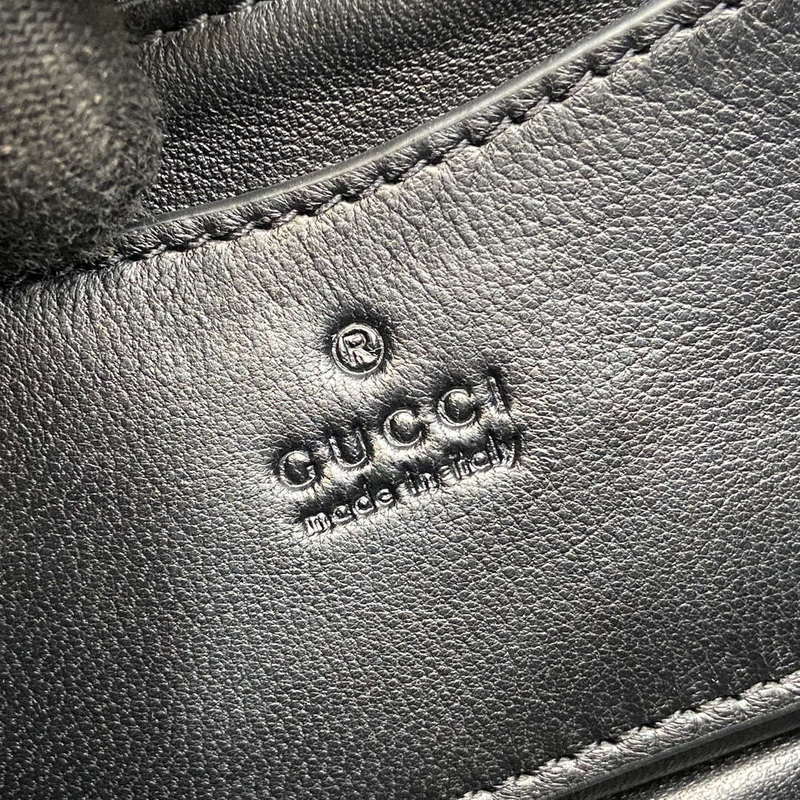 Gucci 806017 GG Milano Mini Top Handle Bag Black puffy quilted leather - Default Title - View 12