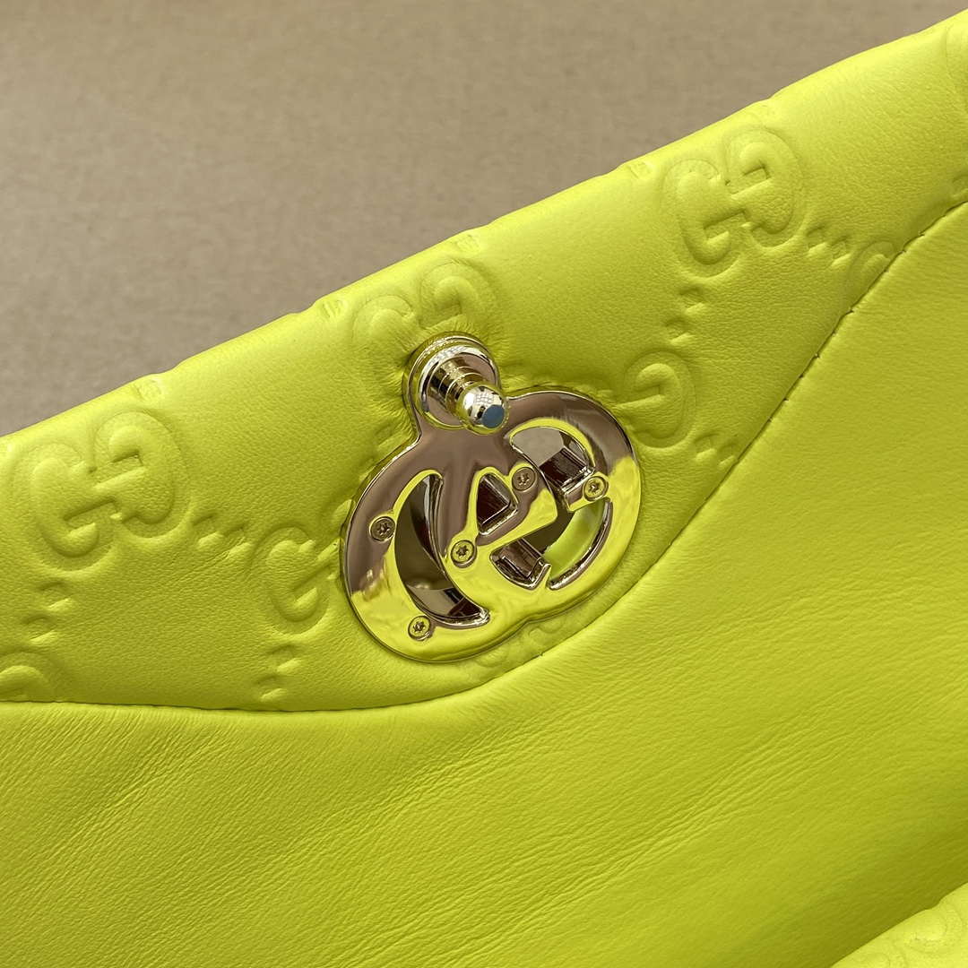 Gucci 806017 GG Milano Mini Top Handle Bag Emerald Green GG puffy leather