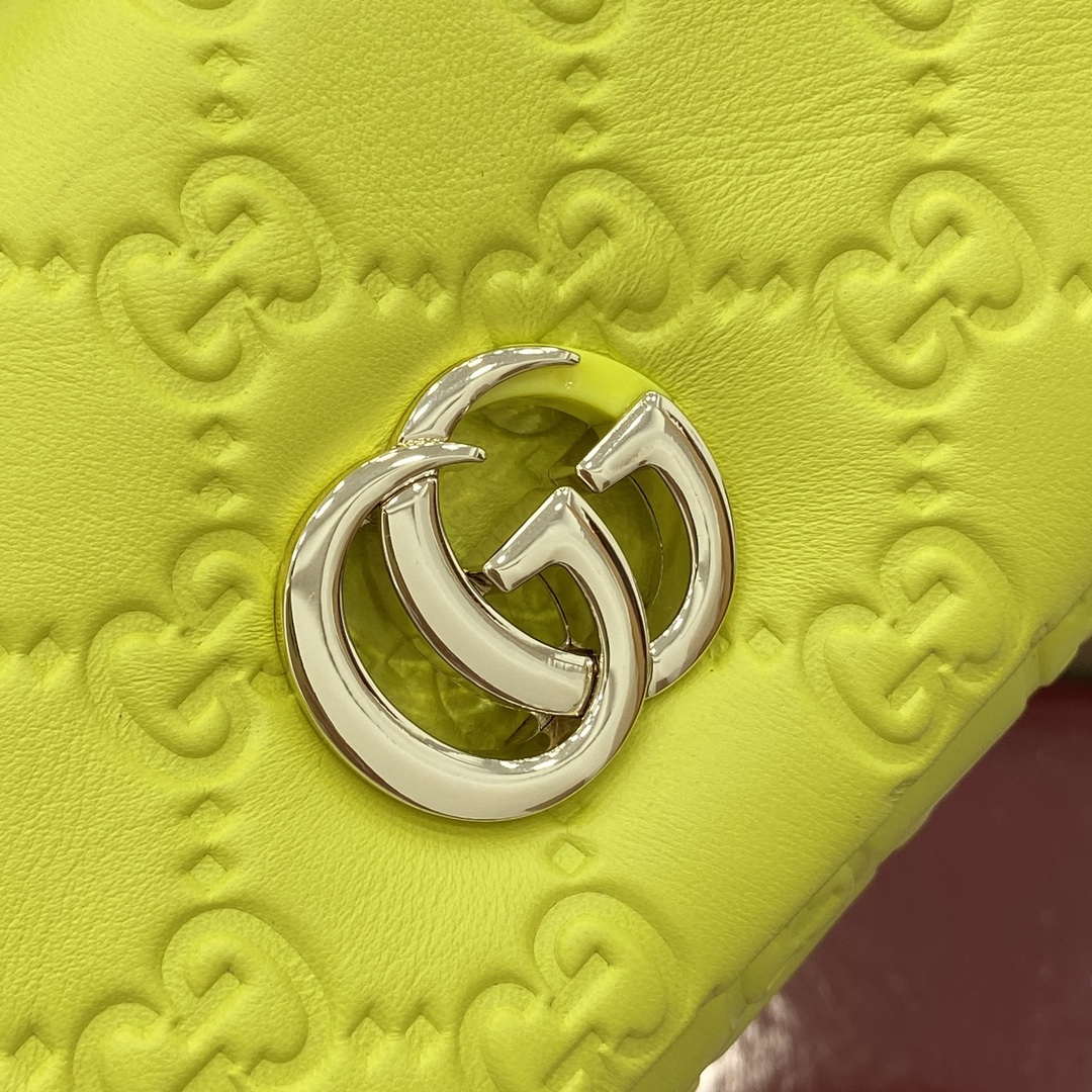 Gucci 806017 GG Milano Mini Top Handle Bag Emerald Green GG puffy leather