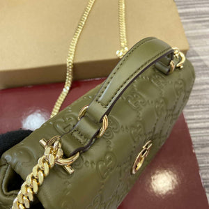 Gucci 806017 GG Milano Mini Top Handle Bag Green GG puffy leather - Default Title - View 11