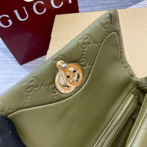 Gucci 806017 GG Milano Mini Top Handle Bag Green GG puffy leather - Default Title - View 8
