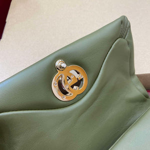 Gucci 806017 GG Milano Mini Top Handle Bag Green puffy leather - Default Title - View 11