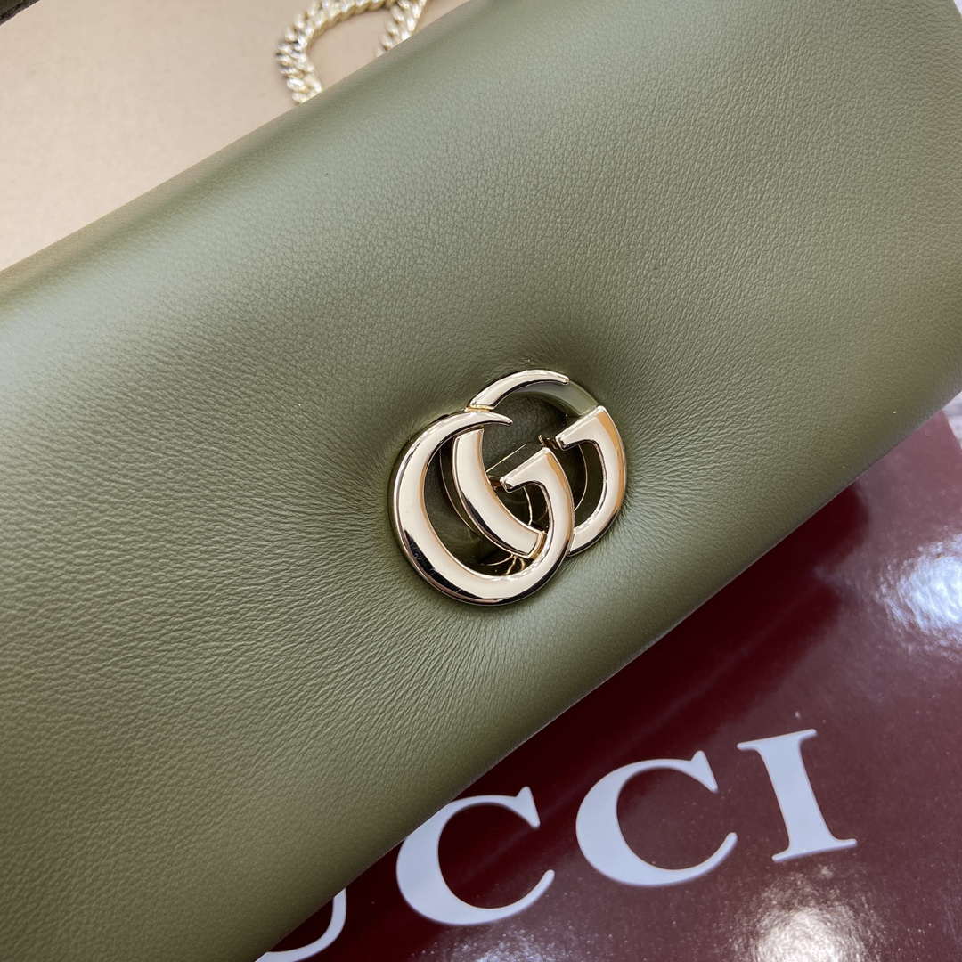 Gucci 806017 GG Milano Mini Top Handle Bag Green puffy leather - Default Title - View 6